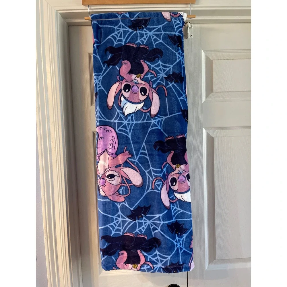 Disney Ursula Lilo & Stitch Halloween Plush Throw Blanket Blue Spiderweb 50x70